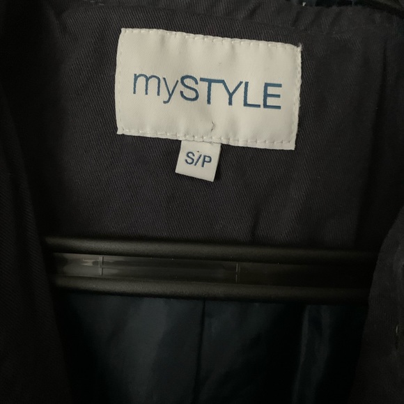 EUC NAVY BLUE UTILITY CANVAS JACKET ANORAK size small mystyle - Picture 3 of 6